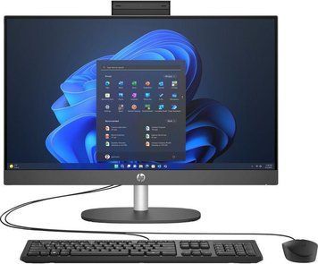 HP Комп'ютер персональний моноблок HP 240-G10 23.8" FHD IPS AG, Intel i5-1334U, 16GB, F512GB, UMA, WiFi, кл+м, 3р, DOS, чорний A54ZQET фото