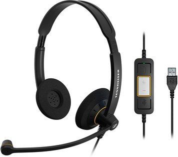 Sennheiser Гарнітура комп'ютерна стерео On-Ear IMPACT SC 60 USB ML, USB, односпрямований, сертифікат Microsoft Teams, 2.1м, Чорний 1000551 фото