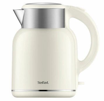 Tefal Електрочайник Thermo Protect XL, 1.9л, пластик, нержавіюча сталь, бежевий KO190AE0 фото