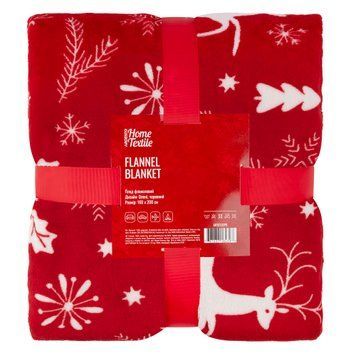 ARDESTO Плед Ardesto Christmas Flannel 160х200см, 100% поліестер, олені, червоний