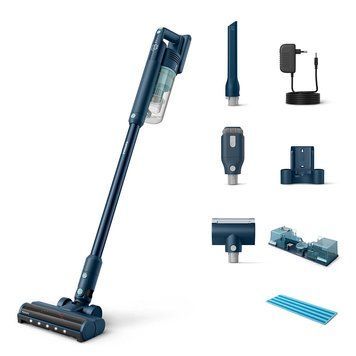 Philips Пылесос беспроводный Series 5000, влажная уборка, конт пыль -0.6л, автон. раб. до 60мин, вес-1.5кг, НЕРА, синий XC5141/01 фото
