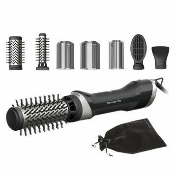 Rowenta Фен-щітка Renewal Brush Active, 1000Вт, 3 режими, іоніз-я, хол. обдув, оберт. насадка, 5 насадок, кераміка, чорний UB9540F0 фото
