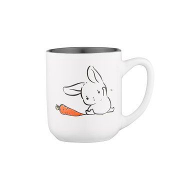 ARDESTO Чашка Bunny, 380мл, керамика, бело-серый AR3056 фото