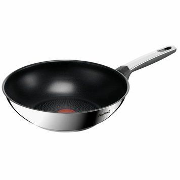Tefal Wok pan Tefal Emotion+, 28 cm, stainless steel, bakelite, black E3271944 фото