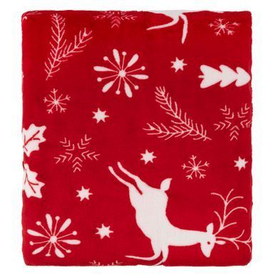 ARDESTO Плед Ardesto Christmas Flannel 160х200см, 100% поліестер, олені, червоний