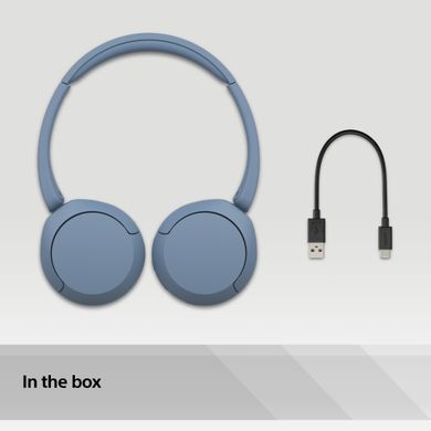 Sony Наушники On-ear WH-CH520 BT 5.2, SBC, AAC, Wireless, Mic, Синий WHCH520L.CE7 фото