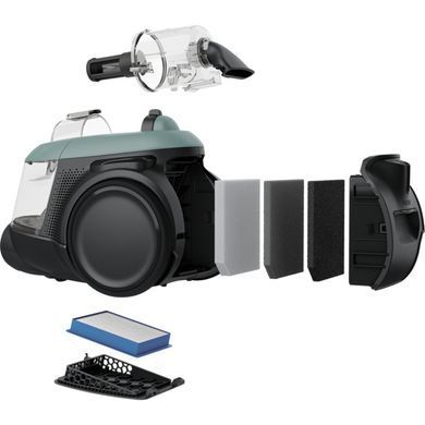 Electrolux Пылесос контейнерный, 700Вт, конт пыль -1.6л, HEPA12, 4 насадки, зеленый EL61C2OG фото