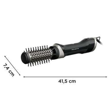 Rowenta Фен-щітка Renewal Brush Active, 1000Вт, 3 режими, іоніз-я, хол. обдув, оберт. насадка, 5 насадок, кераміка, чорний UB9540F0 фото