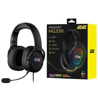 2E Gaming Гарнитура игровая HG330, 7.1, USB-A, RGB, 2м, чёрный 2E-HG330BK-7.1 фото