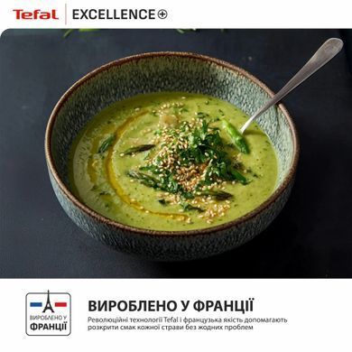 Tefal Casserole Tefal Excellence+, with lid, 24 cm, aluminum, glass, bakelite, black G3284653 фото
