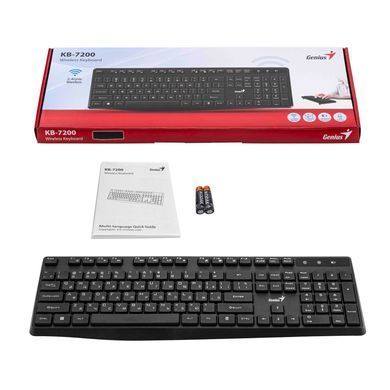 Genius Клавиатура мембрана KB-7200, 104key, WL, EN/UKR, черный 31320002406 фото