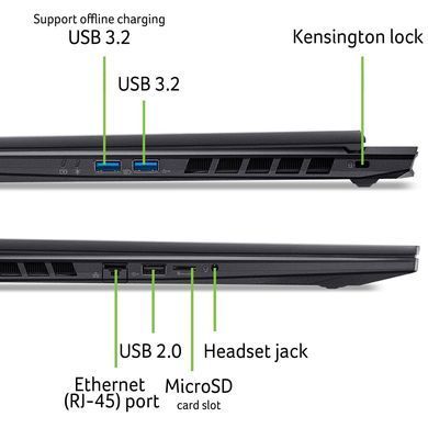Acer Ноутбук Acer Nitro 18 AN18-61 18" WQXGA IPS, AMD R7-350, 32GB, F1TB, NVD5070Ti-12, Lin, чорний NH.QYDEU.002 фото