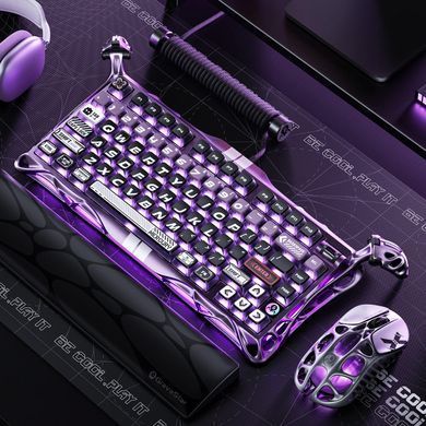 GravaStar Клавіатура механічна Mercury V75 Pro 80keys, Magnetic Jade Gaming, 8K, USB-A, RGB, Iron Purple GS_V75_PRO_PL фото