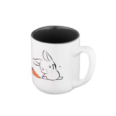 ARDESTO Чашка Bunny, 380мл, керамика, бело-серый AR3056 фото