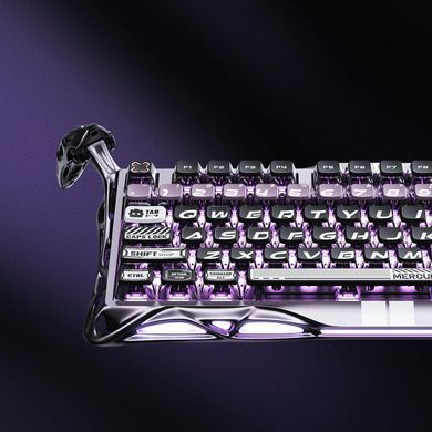 GravaStar Клавіатура механічна Mercury V75 Pro 80keys, Magnetic Jade Gaming, 8K, USB-A, RGB, Iron Purple GS_V75_PRO_PL фото