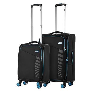 2E Набір валіз 2E, Trek, (M+S), TSA, 4 колеса, + 2 рюкзаки Cabin (2E-BPET-CABIN-BK), поліестр, чорний 2E-SPE-TREK-SET4-BK фото