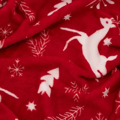 ARDESTO Плед Ardesto Christmas Flannel 160х200см, 100% поліестер, олені, червоний