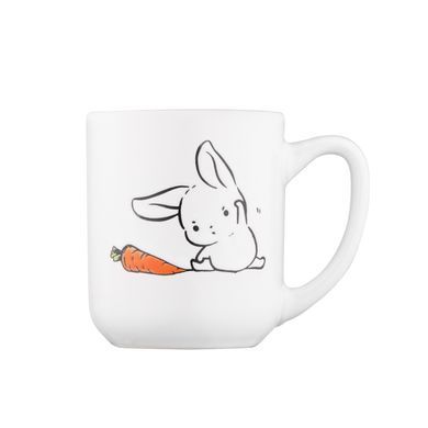 ARDESTO Чашка Bunny, 380мл, керамика, бело-серый AR3056 фото