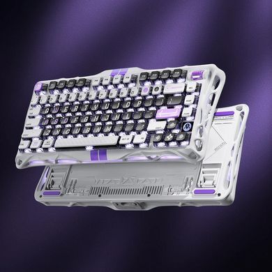 GravaStar Клавиатура механическая Mercury V75 80keys, Magnetic Jade Pro, 8K, USB-A, RGB, Mecha Gray GS_V75_GWT фото
