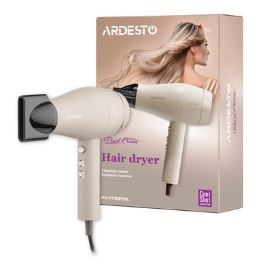 ARDESTO Фен Pearl Cream HD-Y700PERL, 1800-2000Вт, 2 швидкості, 3 темп.режими, бежевий HD-Y700PERL фото