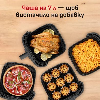 Tefal Мультипіч Tefal Easy Fry Silence XXL, 1800Вт, чаша-7, сенсорне керув., 10 програм, з віконцем, пластик, чорний EY8468E0 фото