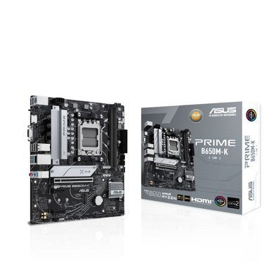 ASUS Материнcкая плата PRIME B650M-K sAM5 B650 2xDDR5 M.2 HDMI D-Sub mATX 90MB1F60-M0EAY0 фото
