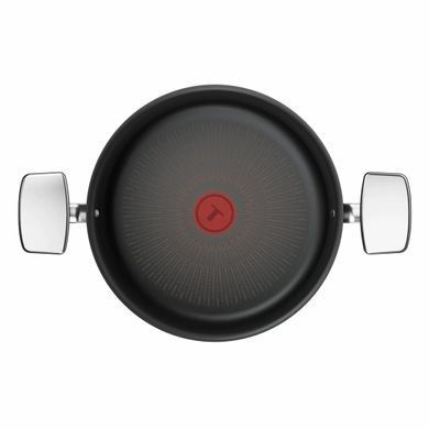 Tefal Casserole Tefal Excellence+, with lid, 24 cm, aluminum, glass, bakelite, black G3284653 фото