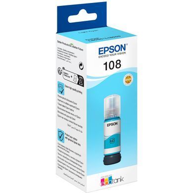 Epson Контейнер з чорнилом 108 EcoTank L8050/L18050 light cyan C13T09C54A фото