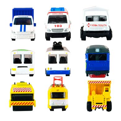 Міні-моделі службовий транспорт - МАШИНКА В ЯЙЦІ (у диспенсері, асорті) SB-19-02-CDU фото