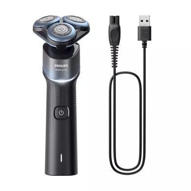 Philips Бритва електр. Series 5000X роторная, 4.5Вт, бритв.головок-3, Li-Ion, сух.+влажн., черно-синий X5006/00 фото