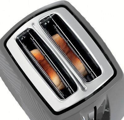 Toaster Russell Hobbs Groove 2 Slice, 850W, plastic, heating, defrosting, gray 26392-56 фото