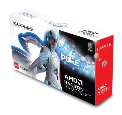 SAPPHIRE Відеокарта Radeon RX 9070 XT 16GB GDDR6 PURE GAMING OC 11348-02-20G фото