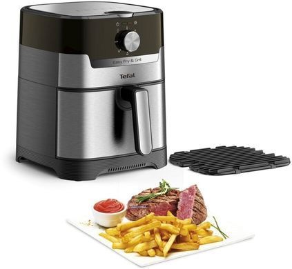 Tefal Мультипіч Easy Fry&Grill, 1550Вт, чаша-4,2л, механічне керування, від 80&deg;C до 200&deg;C, пластик, нерж. сталь EY501D15 фото