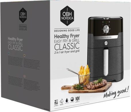 Tefal Мультипечь OBH Nordica EasyFry&Grill, 1550Вт, чаша-4.2л, механическое управл, до 200&deg;C, пластик, черный AG5018S0 фото