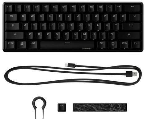 HyperX Клавиатура Alloy Origins 60 Red USB RGB ENG/RU Black 4P5N0AA фото