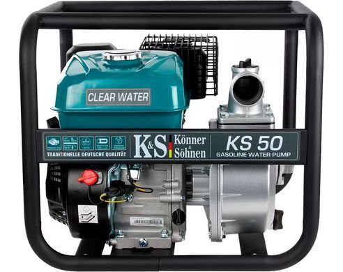 K&ouml;nner & S&ouml;hnen Мотопомпа бензиновая KS 50 для чистой воды 500л/мин 7.0л.с 24кг KS50 фото