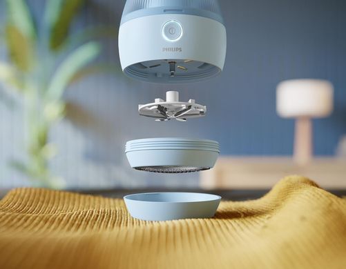 Philips Машинка для видалення катишків, велика площа лез. 90 хв. роботи на одному заряді, USB, блакитний GCA2100/20 фото