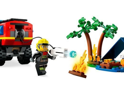 LEGO Конструктор City Пожарный внедорожник со спасательной лодкой 60412 фото