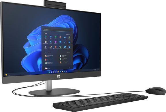 HP Комп'ютер персональний моноблок HP 240-G10 23.8" FHD IPS AG, Intel i5-1334U, 16GB, F512GB, UMA, WiFi, кл+м, 3р, DOS, чорний A54ZQET фото