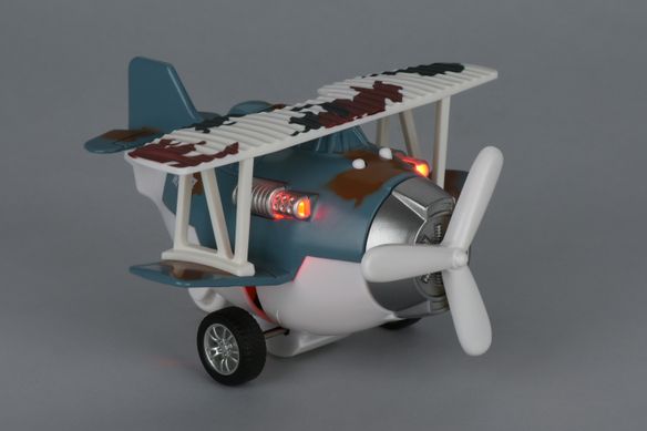 Літак металевий інерційний Same Toy Aircraft синій зі світлом і музикою SY8015Ut-4 фото