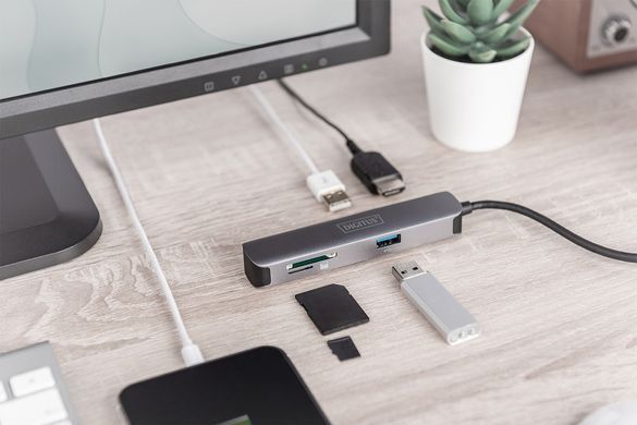 Digitus Док-станция Travel USB-C, 5 Port DA-70891 фото