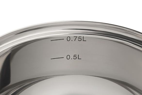 ARDESTO Ковш Gemini Bari, стеклянная крышка, 0.8 л, нержавеющая сталь AR1908SSG фото