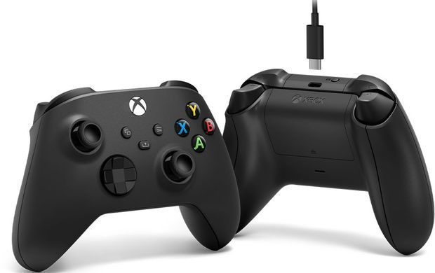 Microsoft Геймпад Xbox BT, Carbon Black (USB cable) 1V8-00002 фото