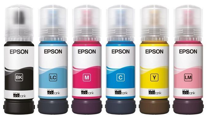 Epson Контейнер з чорнилом 108 EcoTank L8050/L18050 light cyan C13T09C54A фото