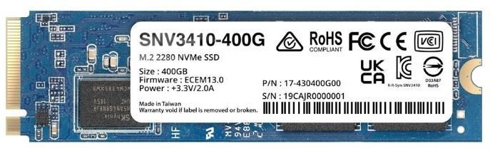 Накопичувач SSD Synology M.2 400GB PCIe 3.0 2280 SNV3410-400G фото