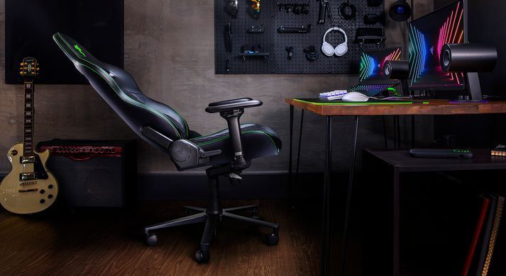 Razer Крісло Enki X ПУ шкіра, 2D-Armrests, чорно-зелений RZ38-03880100-R3G1 фото