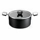 Tefal Casserole Tefal Excellence+, with lid, 24 cm, aluminum, glass, bakelite, black 1 - магазин Coolbaba Toys