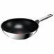 Tefal Сковорода ВОК Tefal Emotion+, 28см, нержавіюча сталь, бакеліт, чорний 1 - магазин Coolbaba Toys