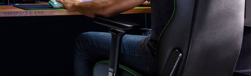 Razer Крісло Enki X ПУ шкіра, 2D-Armrests, чорно-зелений RZ38-03880100-R3G1 фото