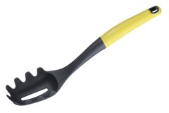 Ложка для спагетті Ardesto Gemini, сірий/жовтий, нейлон, пластик з софт тач AR2107PY фото